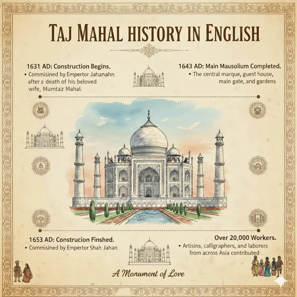 History Of The Taj Mahal In English