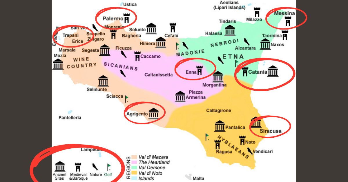 You are currently viewing Detailed & Tourist Map of Sicily Italy
